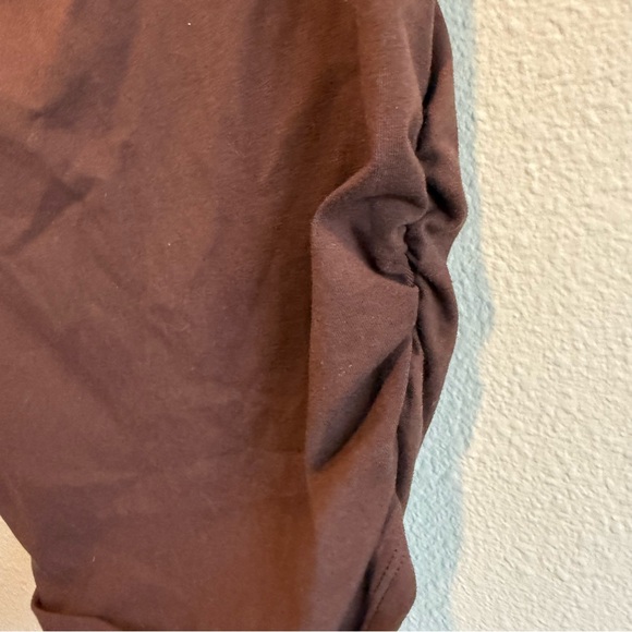 REFORMATION Lindy ruched crop top | Cafe Brown | Large - Picture 4 of 6